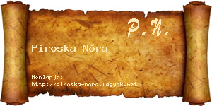 Piroska Nóra névjegykártya